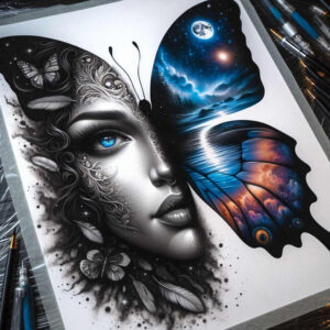 dragonfly-tattoo – tattoo design ideas free ai generated – realism-glass-effect – for-shin – Gallery: butterflies-moths-dragonflies-inkby-ai