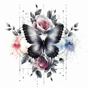 dragonfly-wings – tattoo design ideas free ai generated – realism-rich-blacks – for-upper-shoulder – Gallery: butterflies-moths-dragonflies-inkby-ai