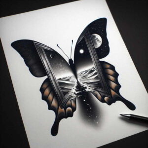 dragonfly-wingspan – tattoo design ideas free ai generated – neotraditional-layered-fill – for-hip – Gallery: butterflies-moths-dragonflies-inkby-ai