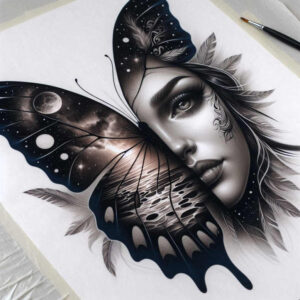 dragonfly-wingspan – tattoo design ideas free ai generated – neotraditional-vivid-detail – for-inner-arm – Gallery: butterflies-moths-dragonflies-inkby-ai