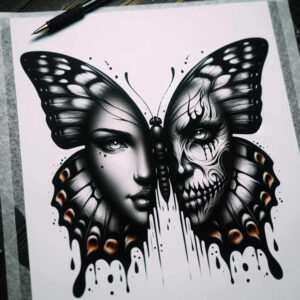 dragonfly-wingspan – tattoo design ideas free ai generated – surrealism-dreamscape – for-triceps – Gallery: butterflies-moths-dragonflies-inkby-ai
