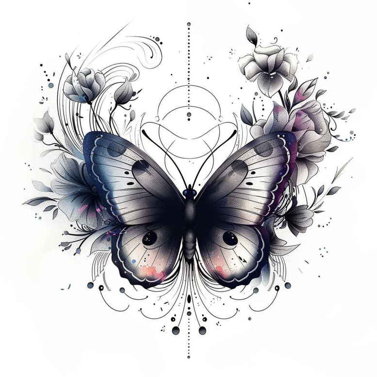 repetitive-pattern – tattoo design ideas free ai generated – saturated-overlay – midnight – Gallery: upload-inkby-ai