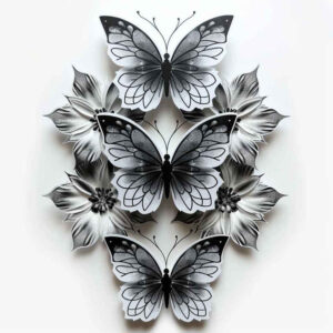 insect-tattoo – tattoo design ideas free ai generated – realism-illustrative-style – for-hip – Gallery: butterflies-moths-dragonflies-inkby-ai