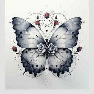insect-wings – tattoo design ideas free ai generated – surrealism-enigmatic-visuals – for-upper-chest – Gallery: butterflies-moths-dragonflies-inkby-ai