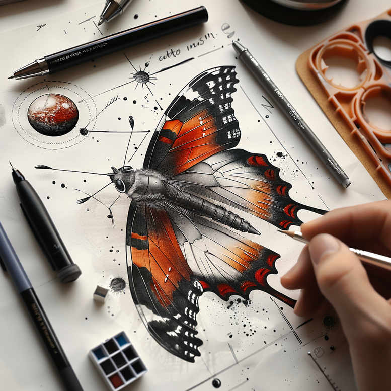insect-wings – tattoo design ideas free ai generated – surrealism-juxtaposition – for-heel – Gallery: butterflies-moths-dragonflies-inkby-ai