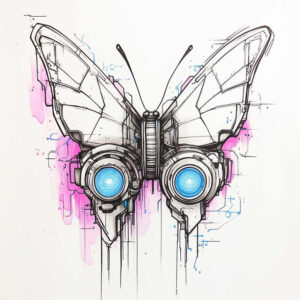 luminous-dragonfly – tattoo design ideas free ai generated – neotraditional-clean-fill – for-forearm – Gallery: butterflies-moths-dragonflies-inkby-ai