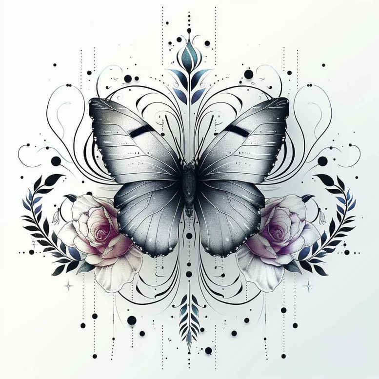 luminous-dragonfly – tattoo design ideas free ai generated – neotraditional-refined-color-palette – for-ankle – Gallery: butterflies-moths-dragonflies-inkby-ai