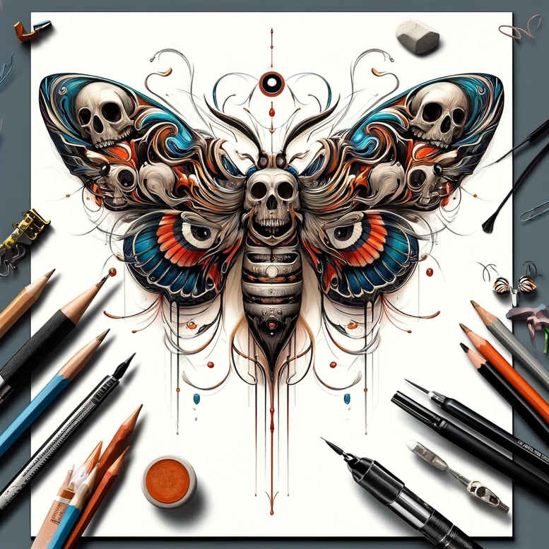 luminous-dragonfly – tattoo design ideas free ai generated – realism-depth-perception – for-spine – Gallery: butterflies-moths-dragonflies-inkby-ai