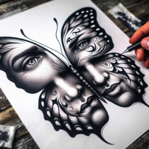 luminous-dragonfly – tattoo design ideas free ai generated – realism-micro-realism – for-forearm – Gallery: butterflies-moths-dragonflies-inkby-ai