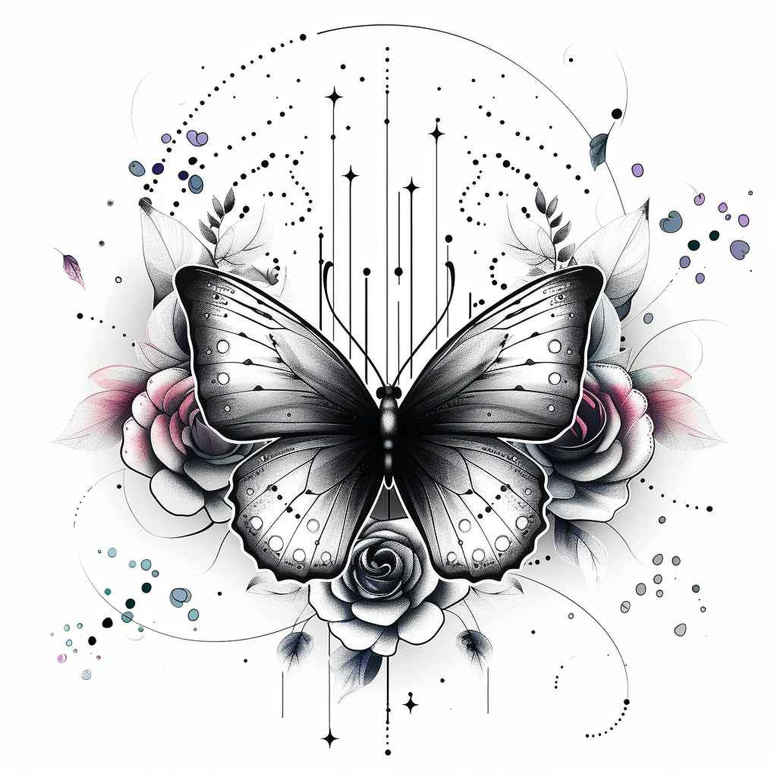 moth – tattoo design ideas free ai generated – realism-true-to-life – for-temple – Gallery: butterflies-moths-dragonflies-inkby-ai