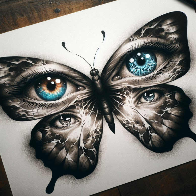 moth-silhouette – tattoo design ideas free ai generated – realism-real-shadows – for-fingers – Gallery: butterflies-moths-dragonflies-inkby-ai