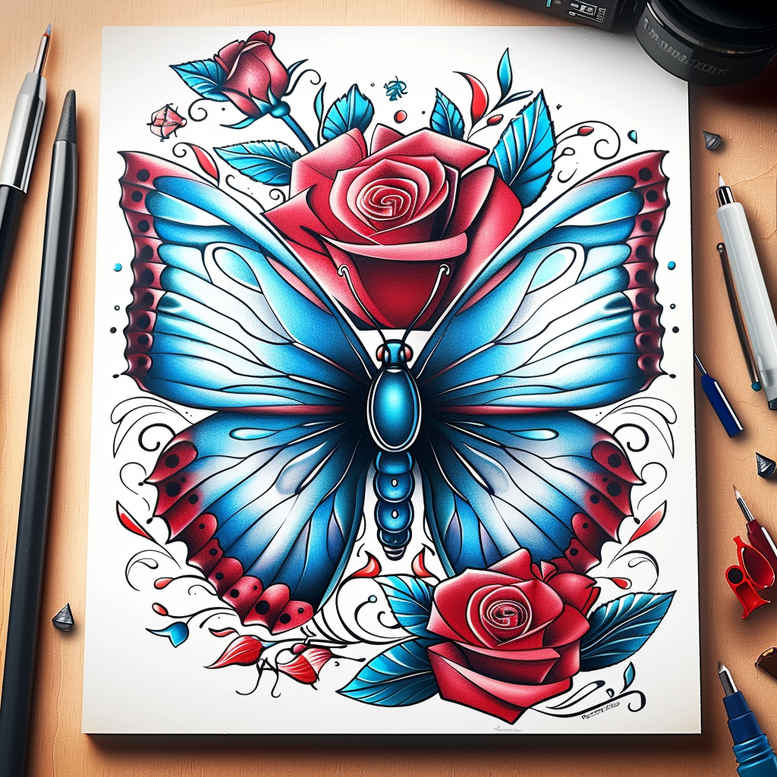 moth-silhouette – tattoo design ideas free ai generated – realism-transparent-layer – for-neck – Gallery: butterflies-moths-dragonflies-inkby-ai