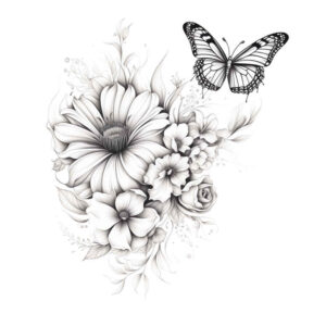 moth-tattoo – tattoo design ideas free ai generated – neotraditional-layered-inks – for-back – Gallery: butterflies-moths-dragonflies-inkby-ai
