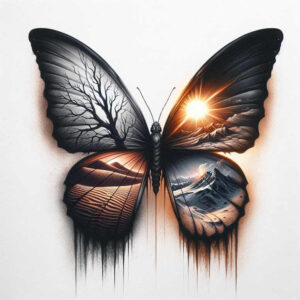moth-wings – tattoo design ideas free ai generated – surrealism-mysterious – for-lower-back – Gallery: butterflies-moths-dragonflies-inkby-ai