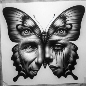 moths – tattoo design ideas free ai generated – neotraditional-subtle-tone – for-ankle – Gallery: butterflies-moths-dragonflies-inkby-ai