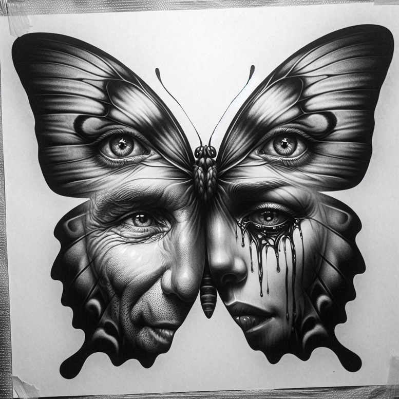 moths – tattoo design ideas free ai generated – neotraditional-subtle-tone – for-ankle – Gallery: butterflies-moths-dragonflies-inkby-ai