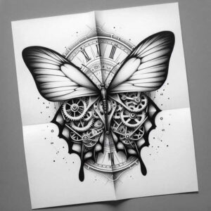 moths – tattoo design ideas free ai generated – realism-naturalistic – for-elbow – Gallery: butterflies-moths-dragonflies-inkby-ai