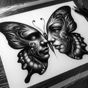 mystical-dragonfly – tattoo design ideas free ai generated – neotraditional-artful-color – for-upper-back – Gallery: butterflies-moths-dragonflies-inkby-ai