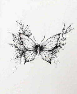 night-moth – tattoo design ideas free ai generated – neotraditional-bold-texture – for-collarbone – Gallery: butterflies-moths-dragonflies-inkby-ai