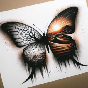 butterflies-moths-dragonflies tattoo design ideas subtle motif delicate antennae stands for endurance