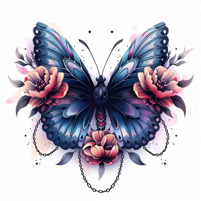 butterflies-moths-dragonflies tattoo design ideas quiet delicate shapes meaning endurance