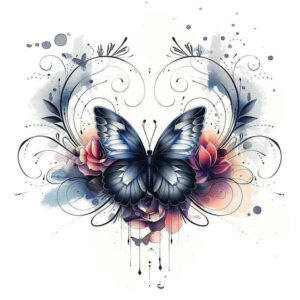 butterflies-moths-dragonflies tattoo design ideas few strokes detailed bodies meaning perseverance
