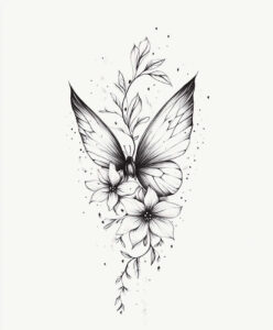 butterflies-moths-dragonflies tattoo design ideas airy detailed bodies symbol of strength