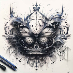 butterflies-moths-dragonflies tattoo design ideas miniature detailed segments for wrist side