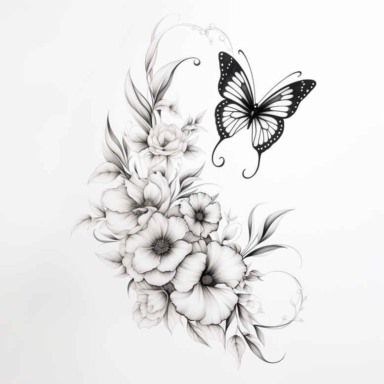 butterflies-moths-dragonflies tattoo design ideas punctual detailed wing patterns embodying strength