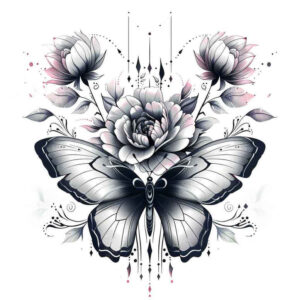 butterflies-moths-dragonflies tattoo design ideas simple dot detailed wing patterns for upper arm