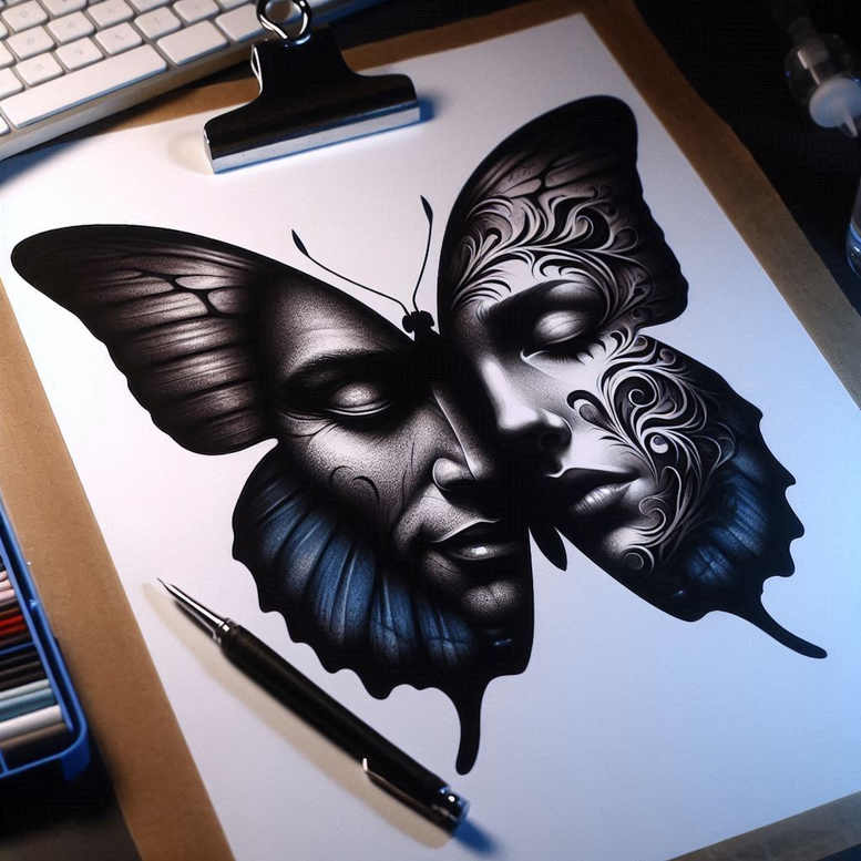 butterflies-moths-dragonflies tattoo design ideas little tattoo fine textures embodying strength