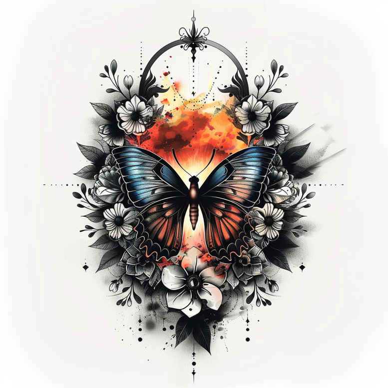 butterflies-moths-dragonflies tattoo design ideas unadorned fine textures shows strength
