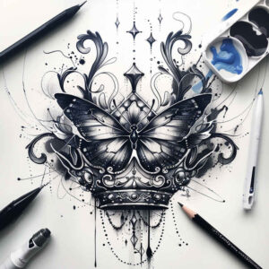 butterflies-moths-dragonflies tattoo design ideas airy fluttering motion for inner arm