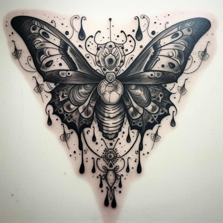 butterflies-moths-dragonflies tattoo design ideas pure motif graceful lines represents strength