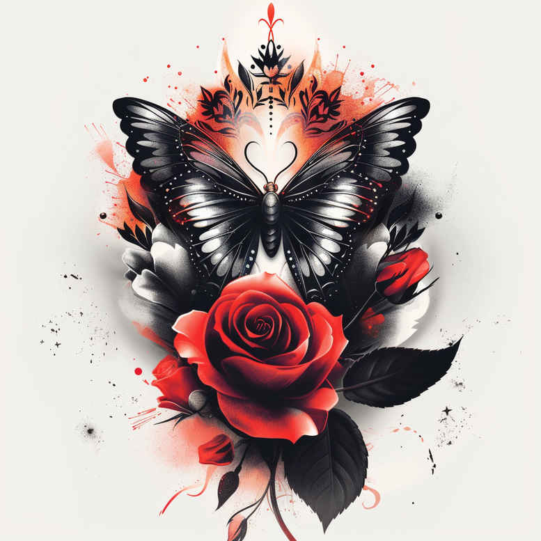 butterflies-moths-dragonflies tattoo design ideas little tattoo lifelike depiction symbol of resilience