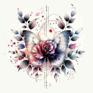 butterflies-moths-dragonflies tattoo design ideas micro tattoo shimmering wings for side