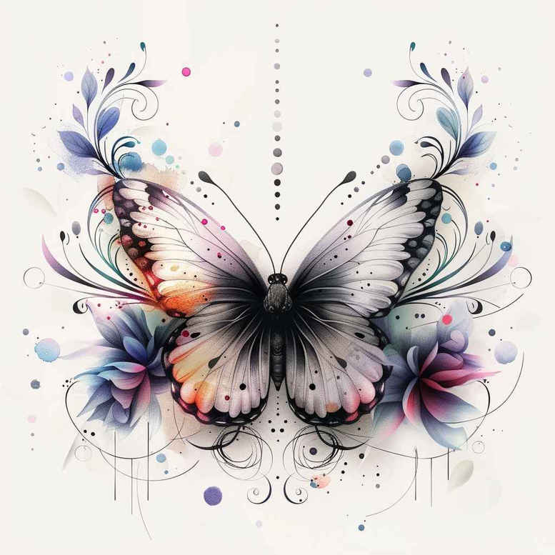 butterflies-moths-dragonflies tattoo design ideas refined ink shimmering wings symbolising perseverance