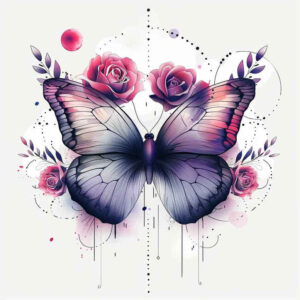 butterflies-moths-dragonflies tattoo design ideas radiating symmetry single color embodying strength
