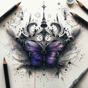 butterflies-moths-dragonflies tattoo design ideas symbol mark soft edges for ankle