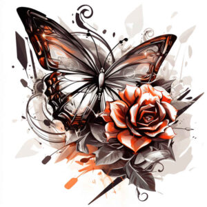 butterflies-moths-dragonflies tattoo design ideas discreet ink soft edges symbolising endurance