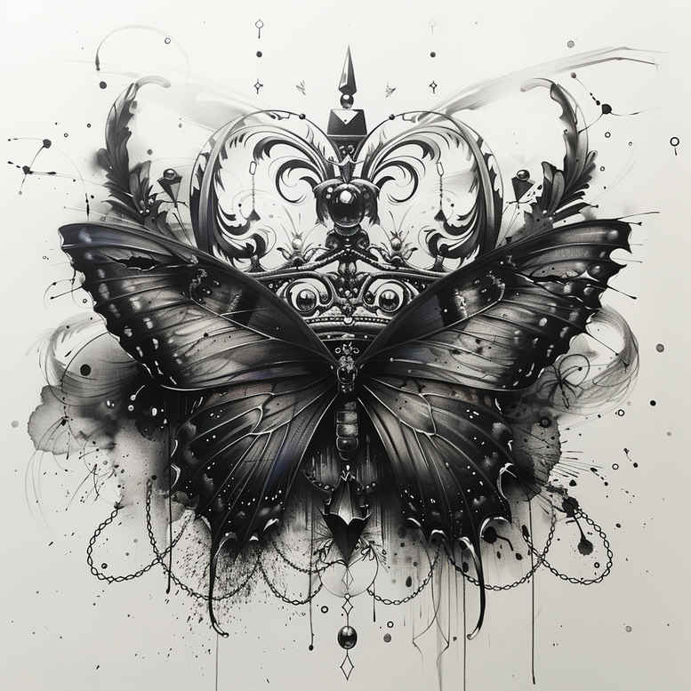 butterflies-moths-dragonflies tattoo design ideas subtle soft gradients for foot