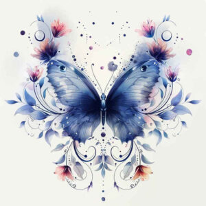 butterflies-moths-dragonflies tattoo design ideas simple dot subtle shading for heel