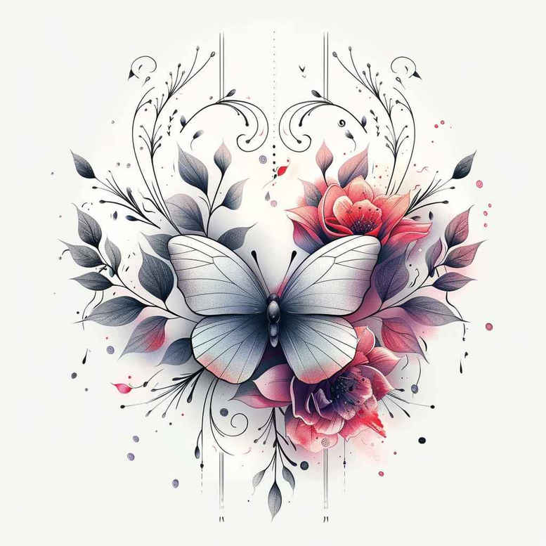 butterflies-moths-dragonflies tattoo design ideas hypnotic symbol mark for toe