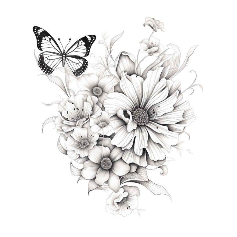 butterflies-moths-dragonflies tattoo design ideas essential translucent effects for toe