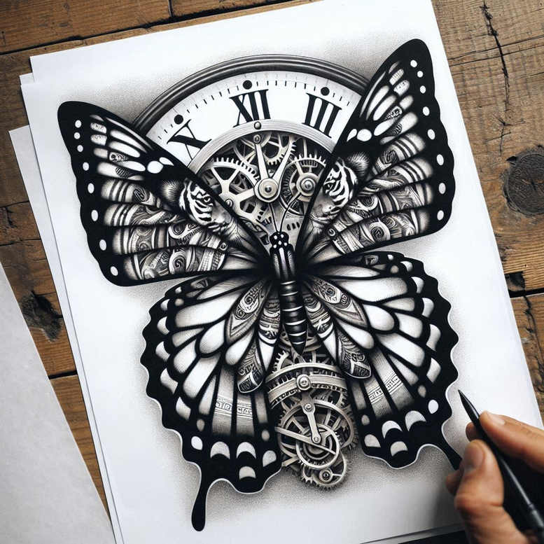 butterflies-moths-dragonflies tattoo design ideas lightweight translucent wings stands for courage