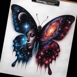 winged-dragonfly – tattoo design ideas free ai generated – neotraditional-subtle-tone – for-scapula – Gallery: butterflies-moths-dragonflies-inkby-ai