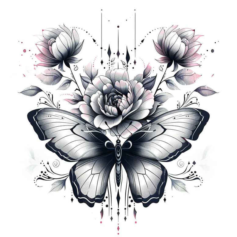 winged-dragonfly – tattoo design ideas free ai generated – realism-skin-texture – for-spine – Gallery: butterflies-moths-dragonflies-inkby-ai