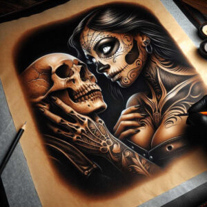 textured-overlay – tattoo design ideas free ai generated – madness – for-hip – Gallery: cover-up-inkby-ai