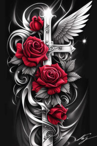 arm-cross-tattoo – tattoo design ideas free ai generated – realism-ink-realism – for-back-of-neck – Gallery: crosses-inkby-ai