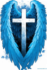 black-and-grey-cross-tattoo – tattoo design ideas free ai generated – surrealism-melting-forms – for-shoulder-blade – Gallery: crosses-inkby-ai
